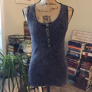America Age Medium Black Lace Tank Top